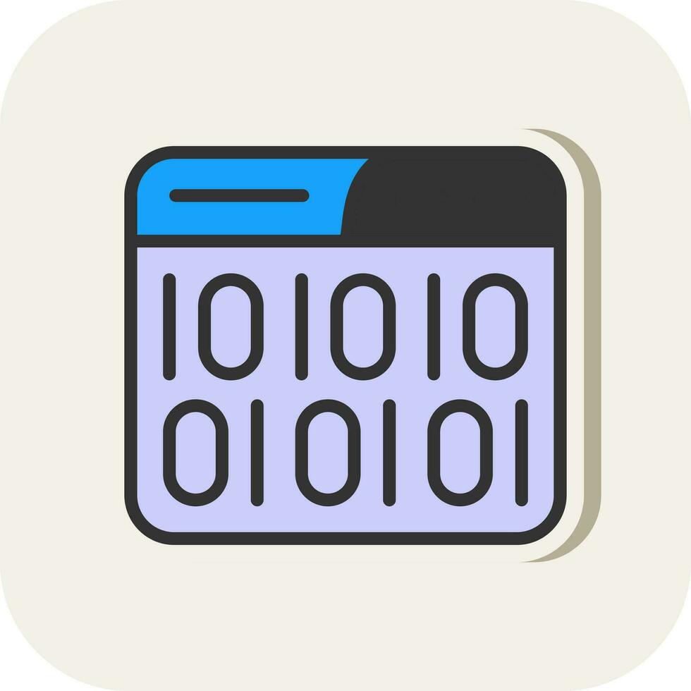 Binary Code Vector Icon Design