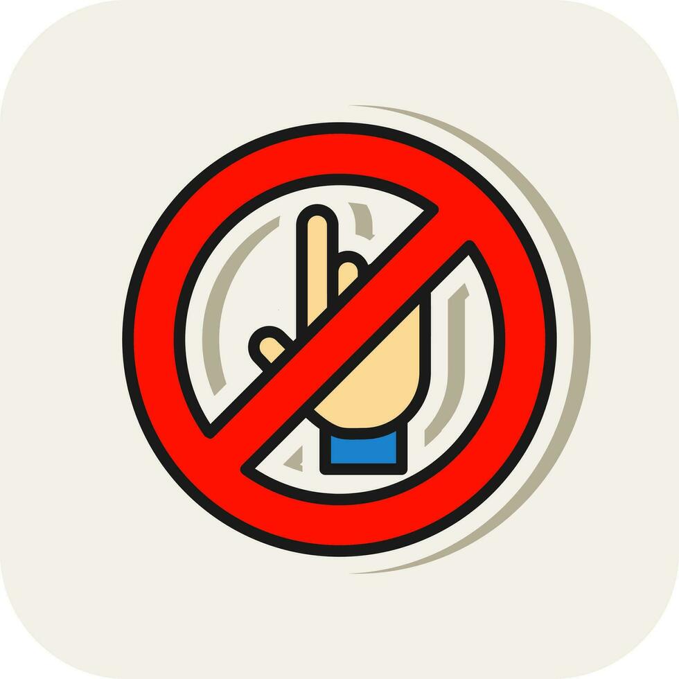 Do Not Touch Vector Icon Design