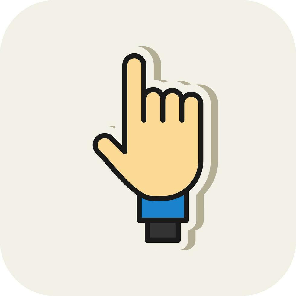 Two Fingers Vector Icon Design