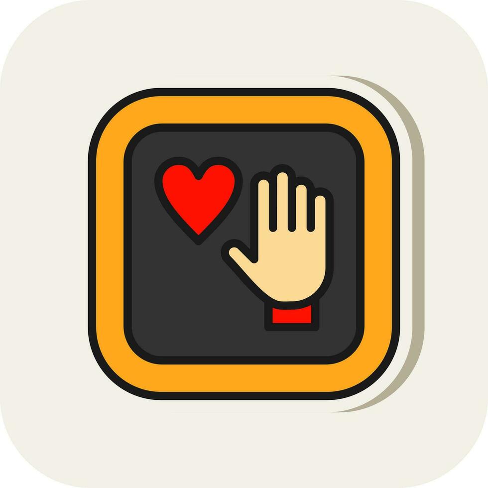 Palm Of Hand Vector Icon Design
