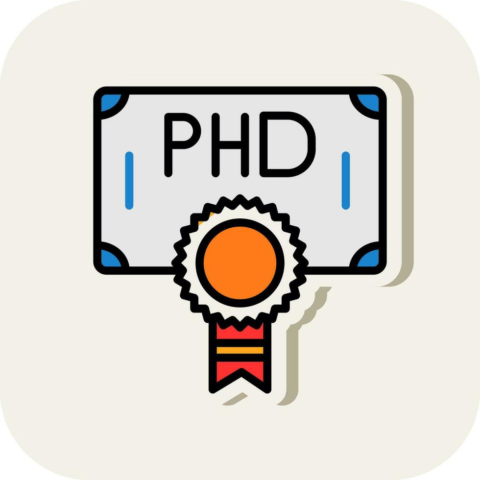 Phd Vector Icon Design