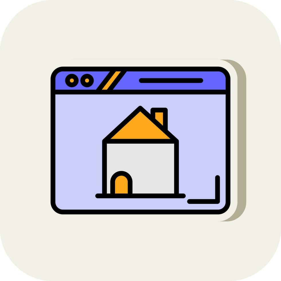 hogar página vector icono diseño