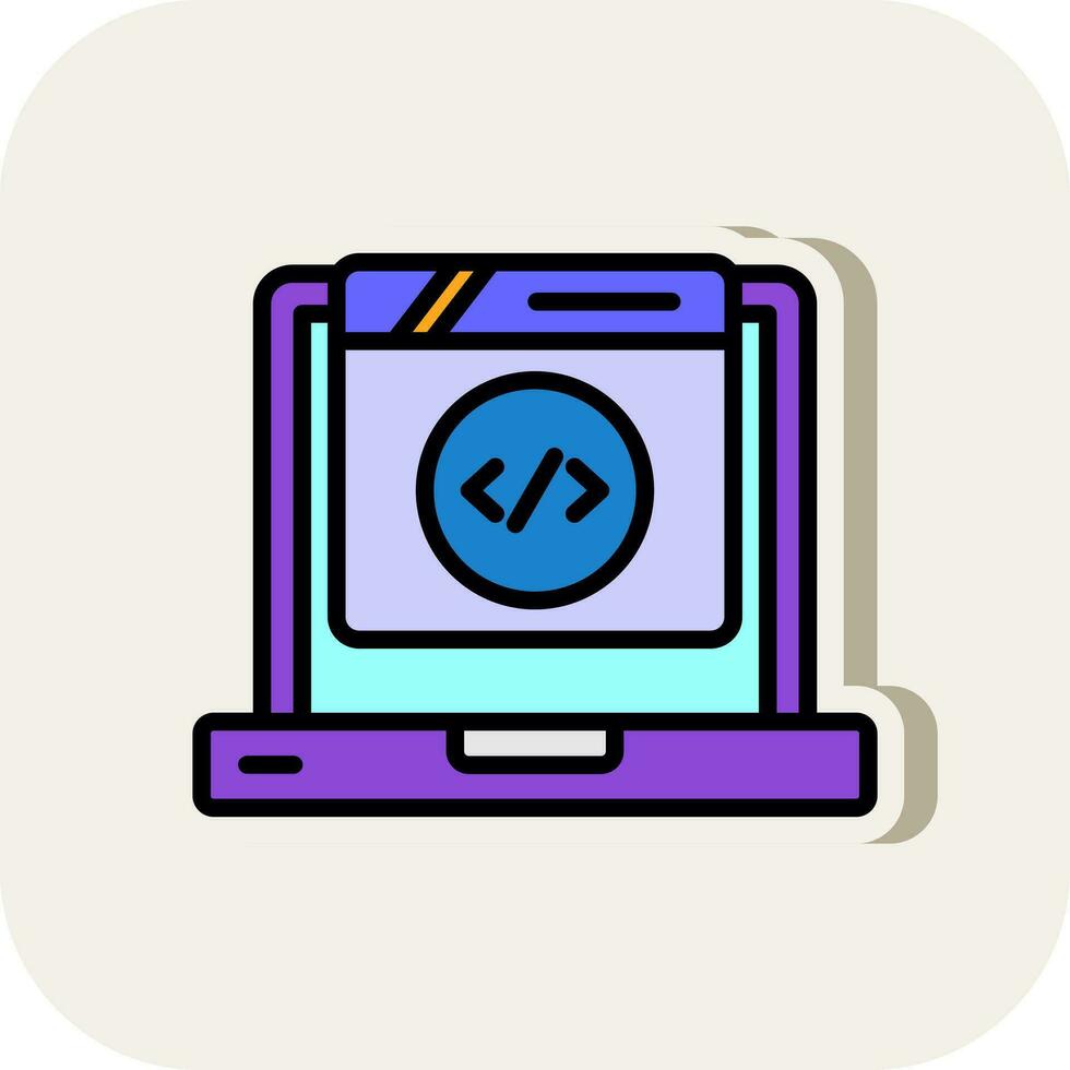 Web Coding Vector Icon Design
