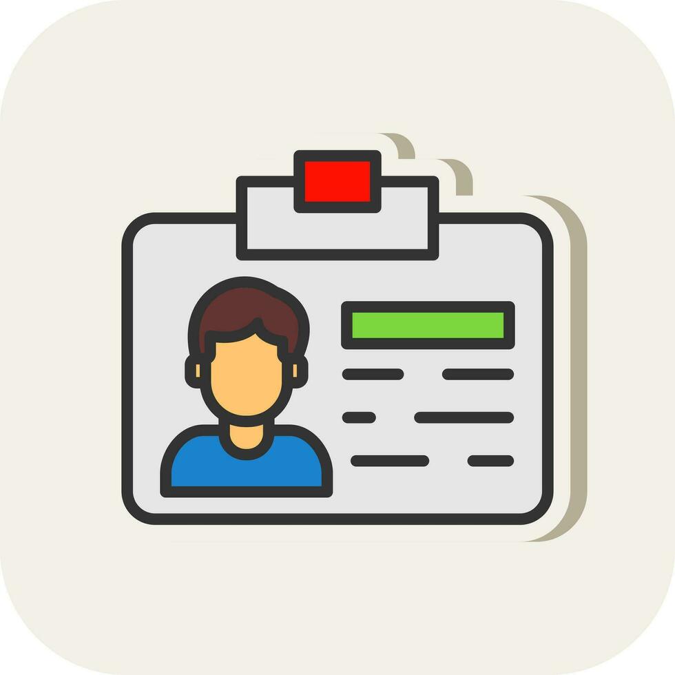 Id Card Vector Icon Design