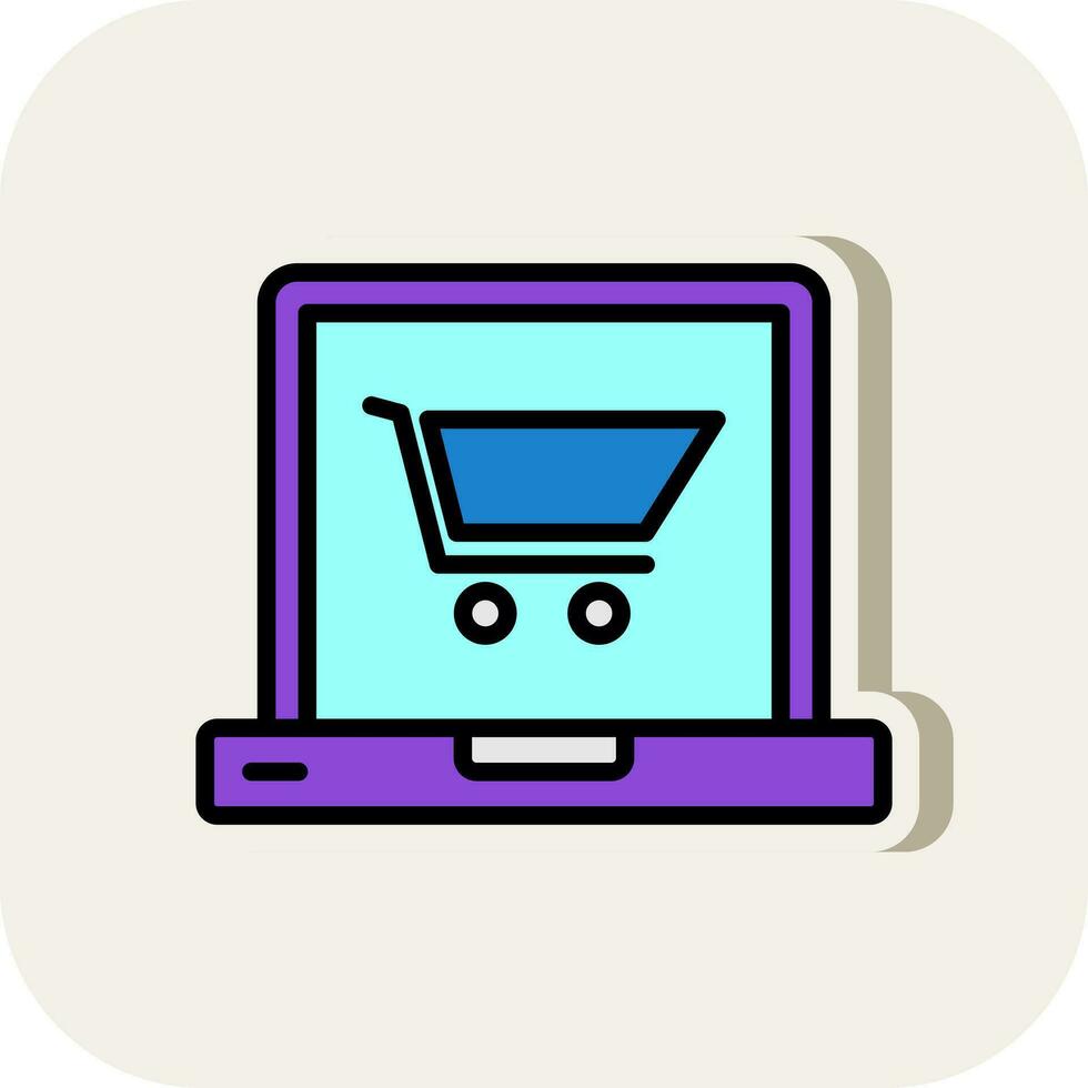 Online Shop Vector Icon Design