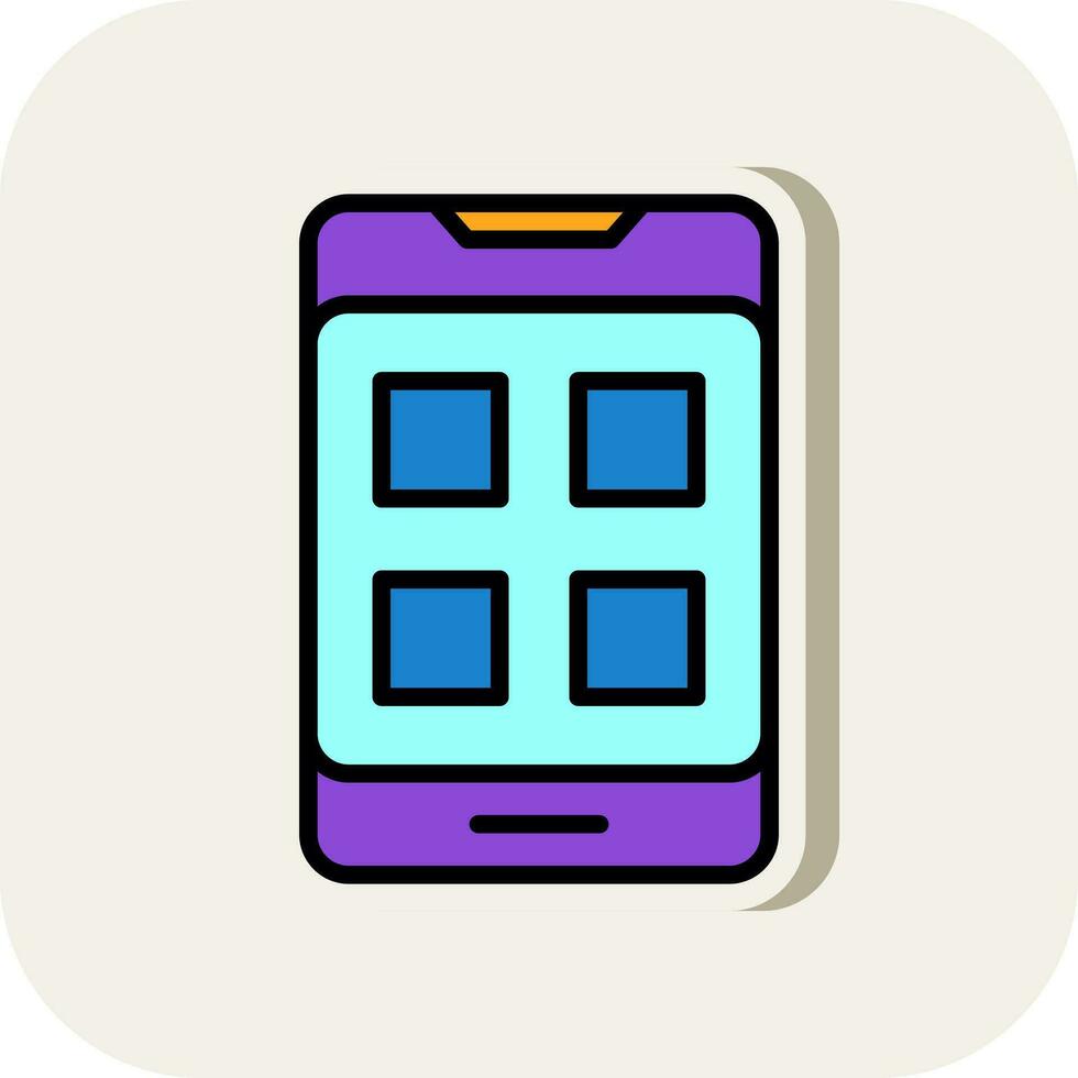 Mobile App Vector Icon Design