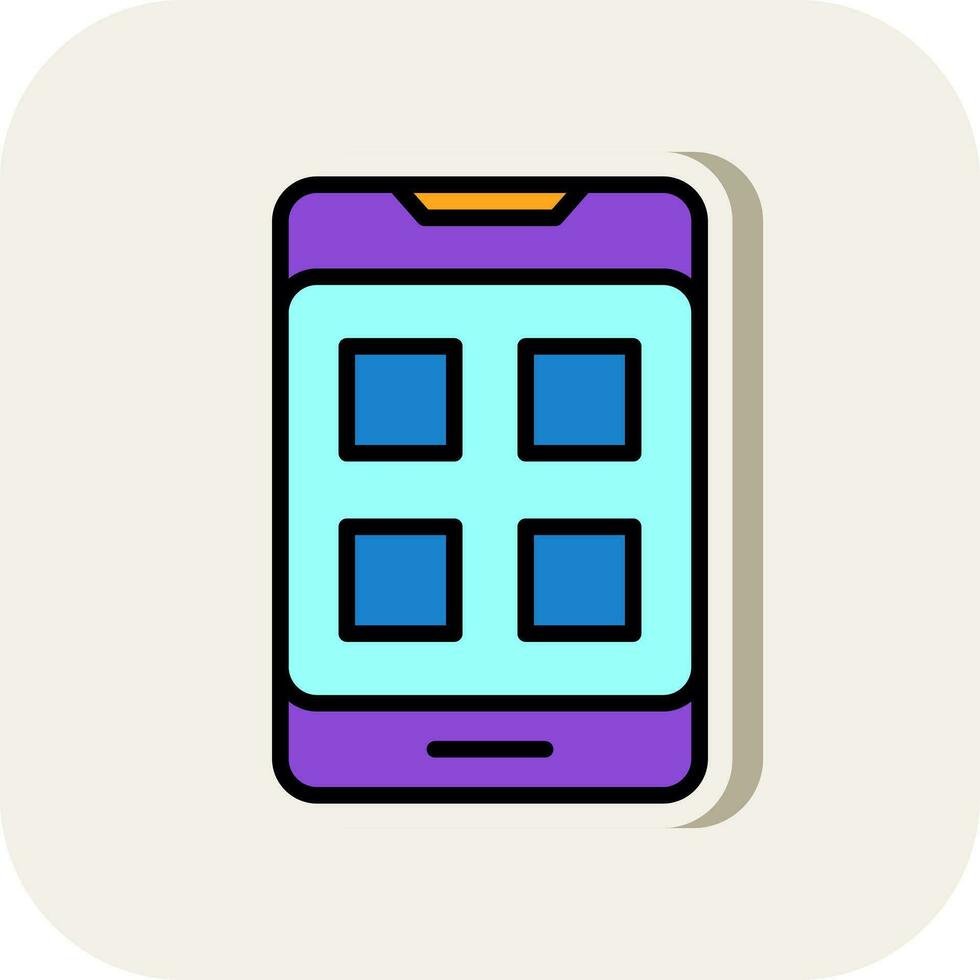 Mobile App Vector Icon Design