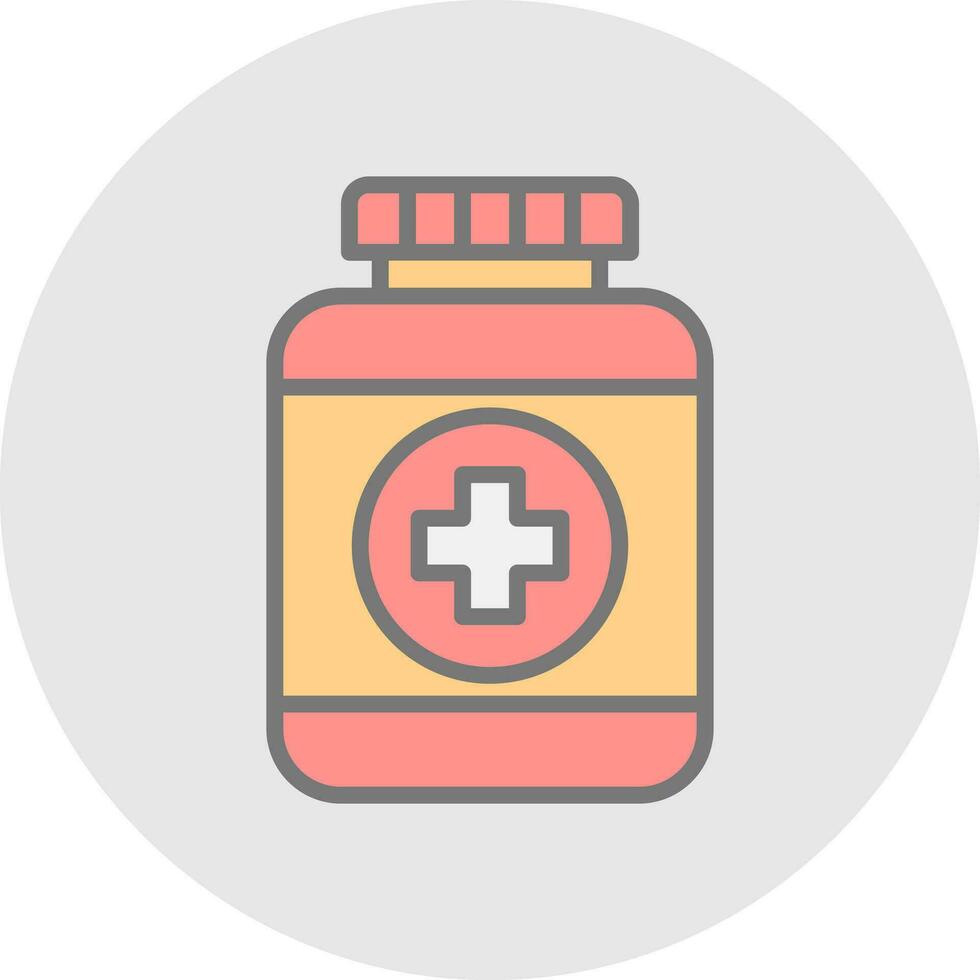 Pills Bottle Vector Icon Design