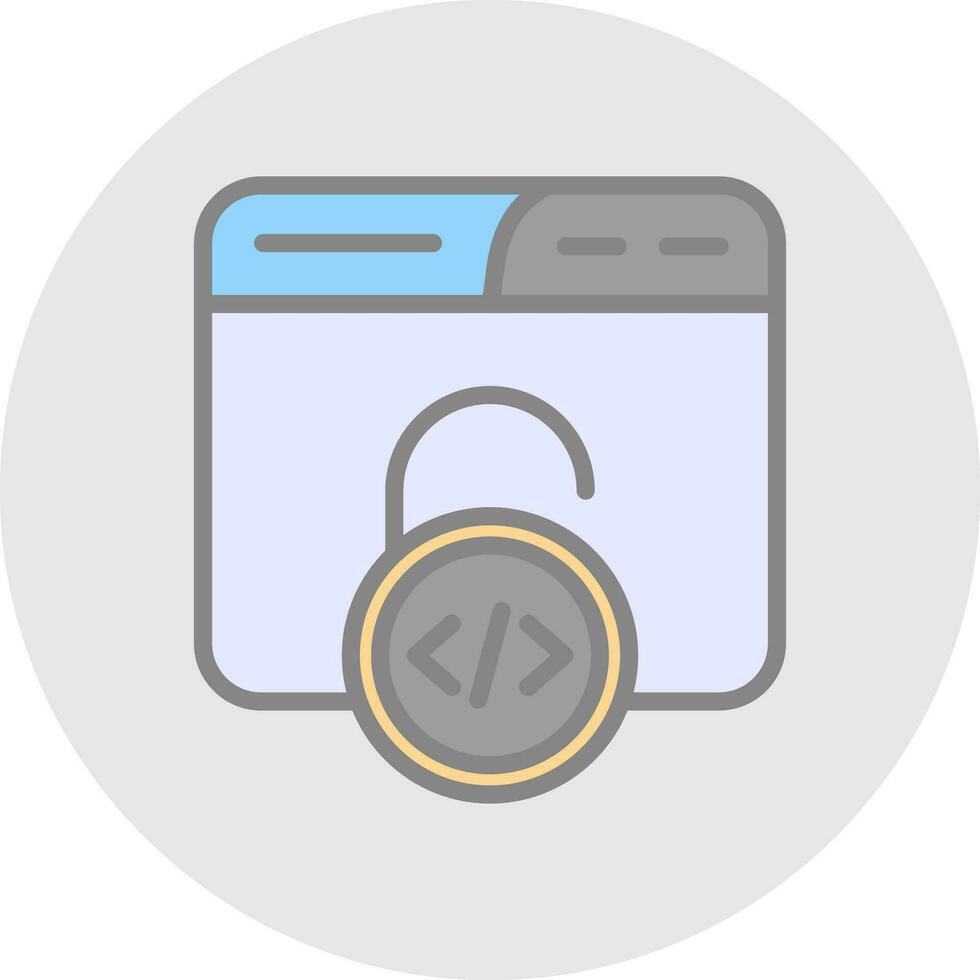 Unsecured Vector Icon Design