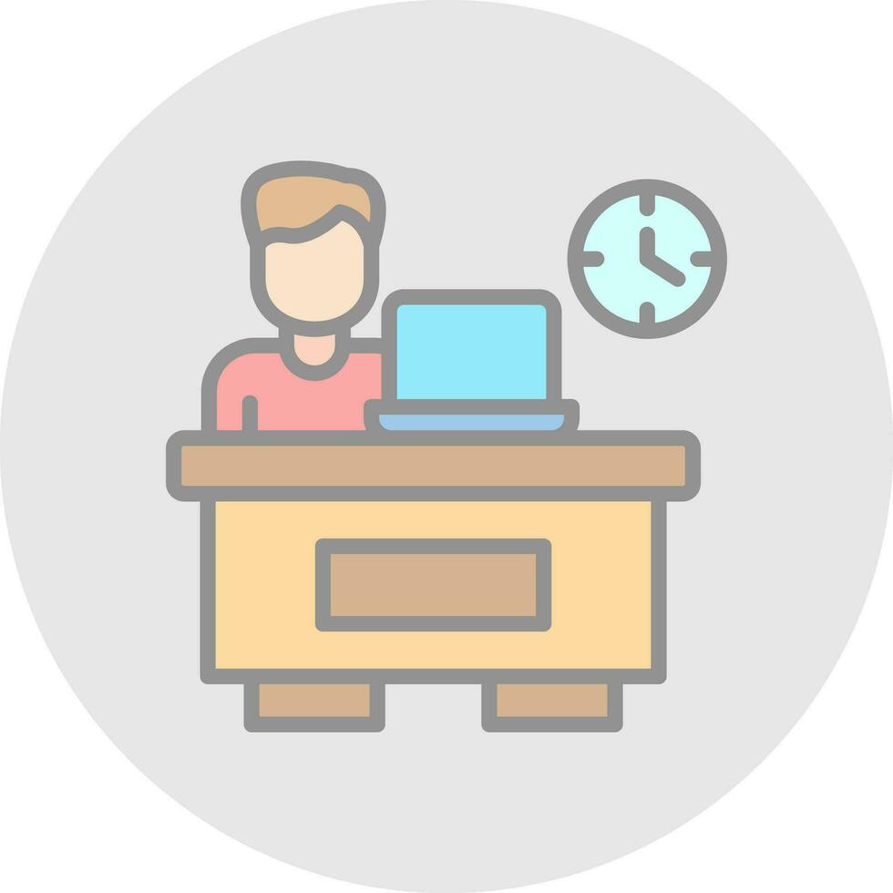 Over timing Vector Icon Design