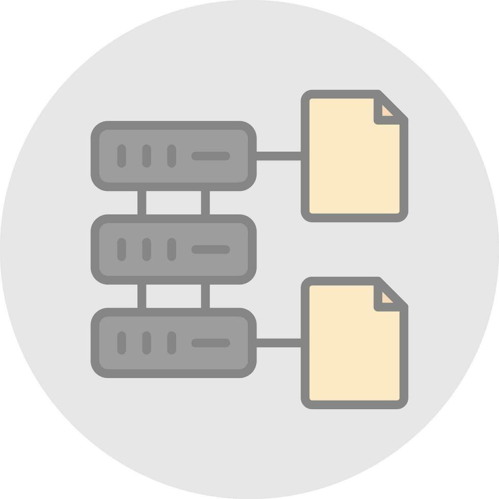 Database File Vector Icon Design