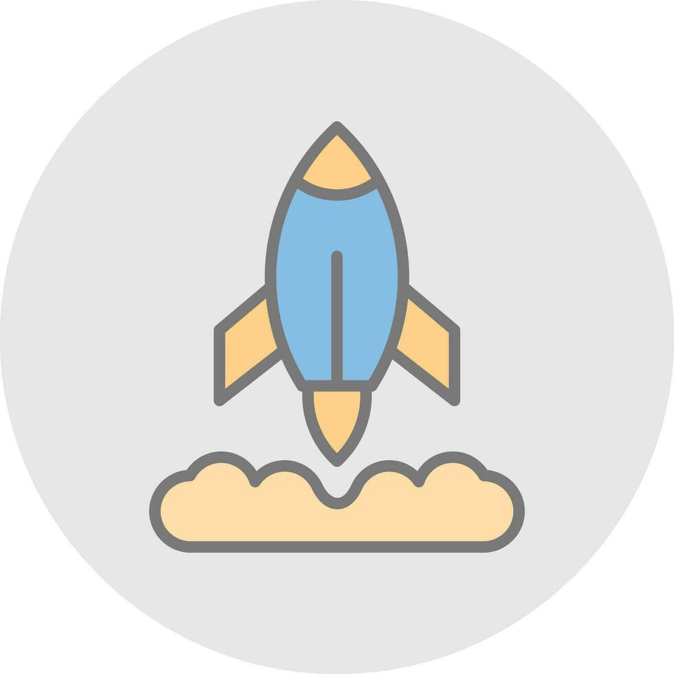 Rocket Launch Vector Icon Design