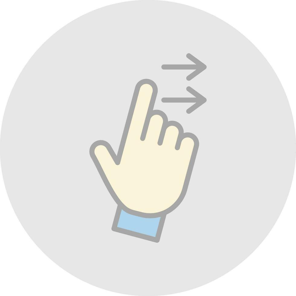 Swipe Right Vector Icon Design