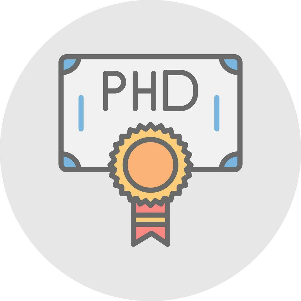 Phd Vector Icon Design