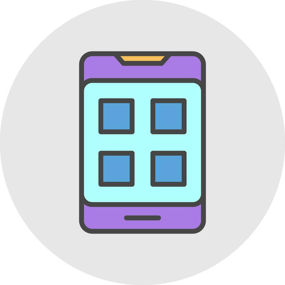 Mobile App Vector Icon Design