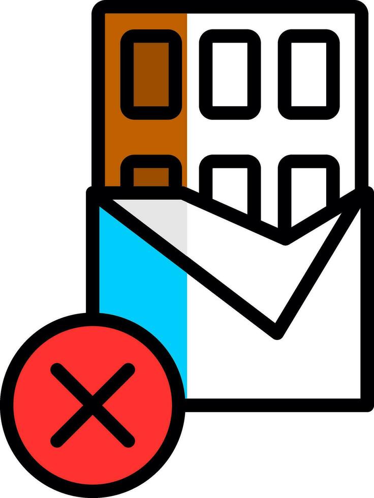 No Chocolate Vector Icon Design