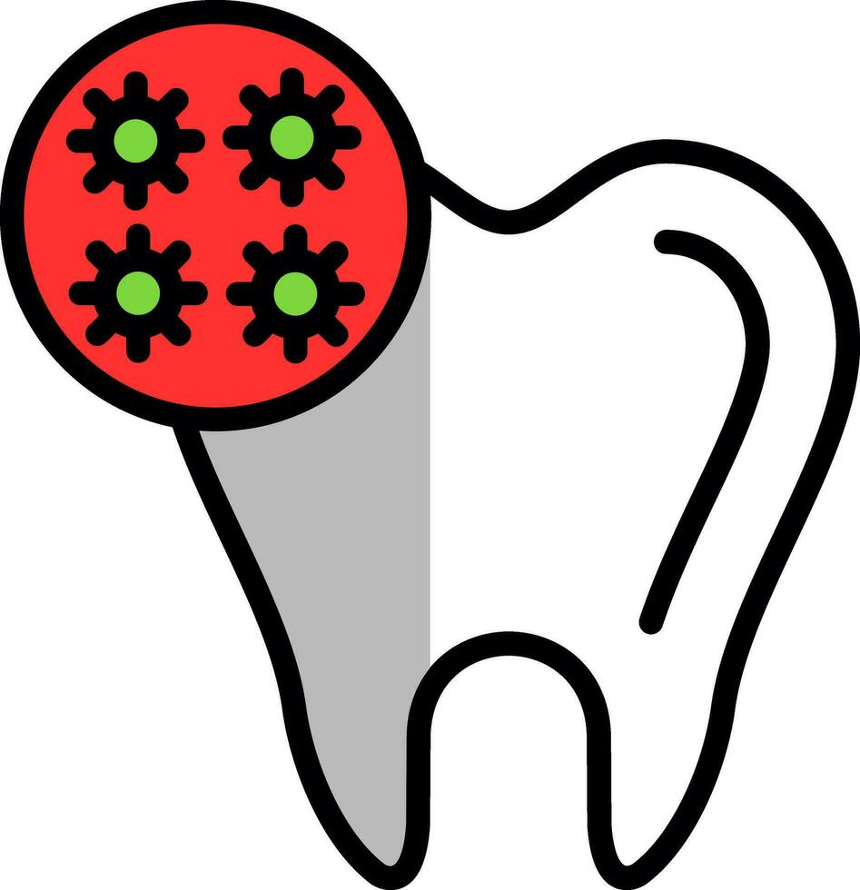 diseño de icono de vector de bacterias