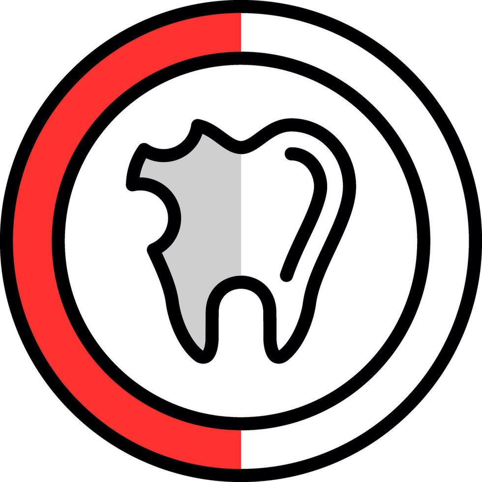 caries vector icono diseño