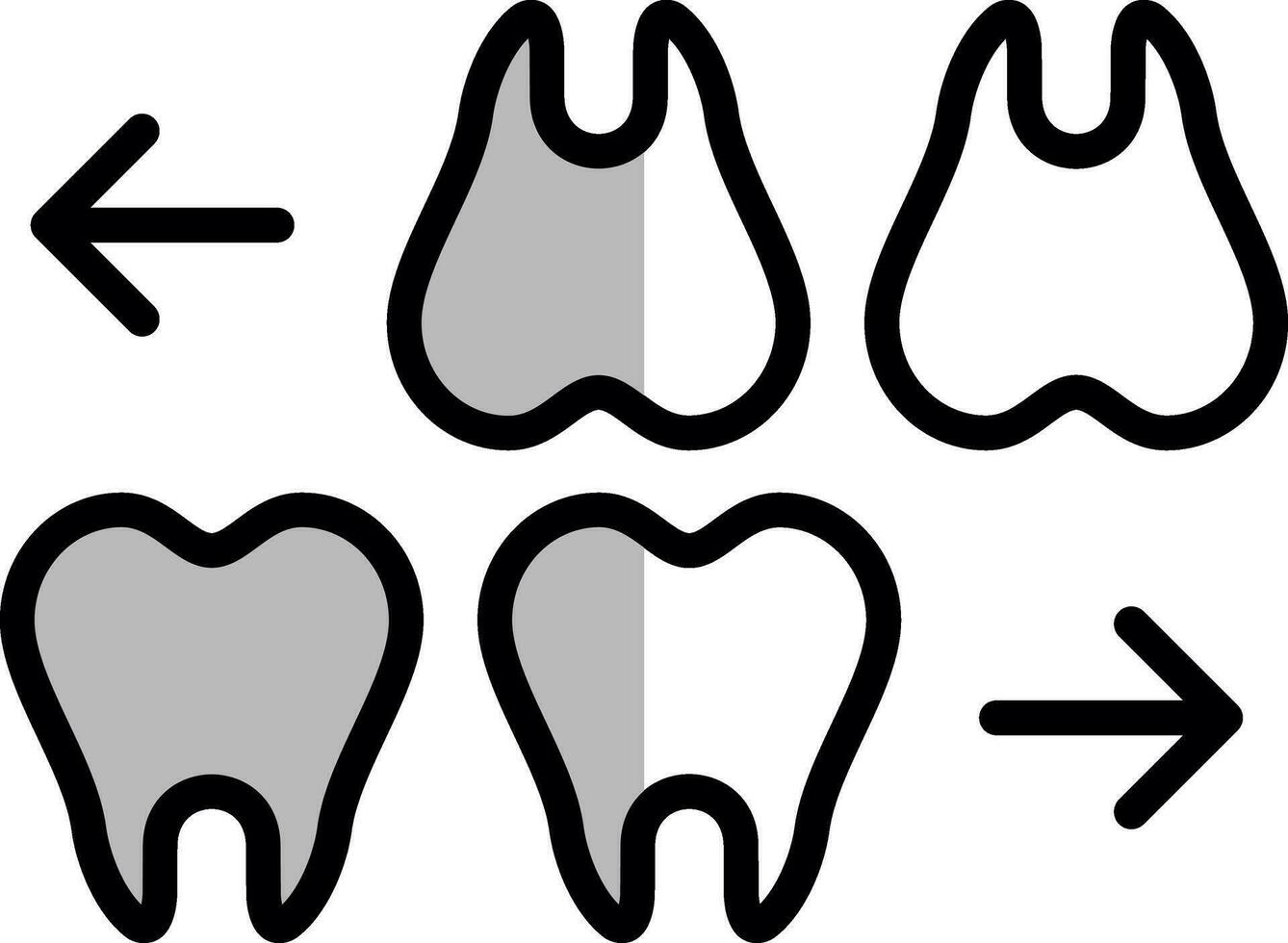 dientes vector icono diseño