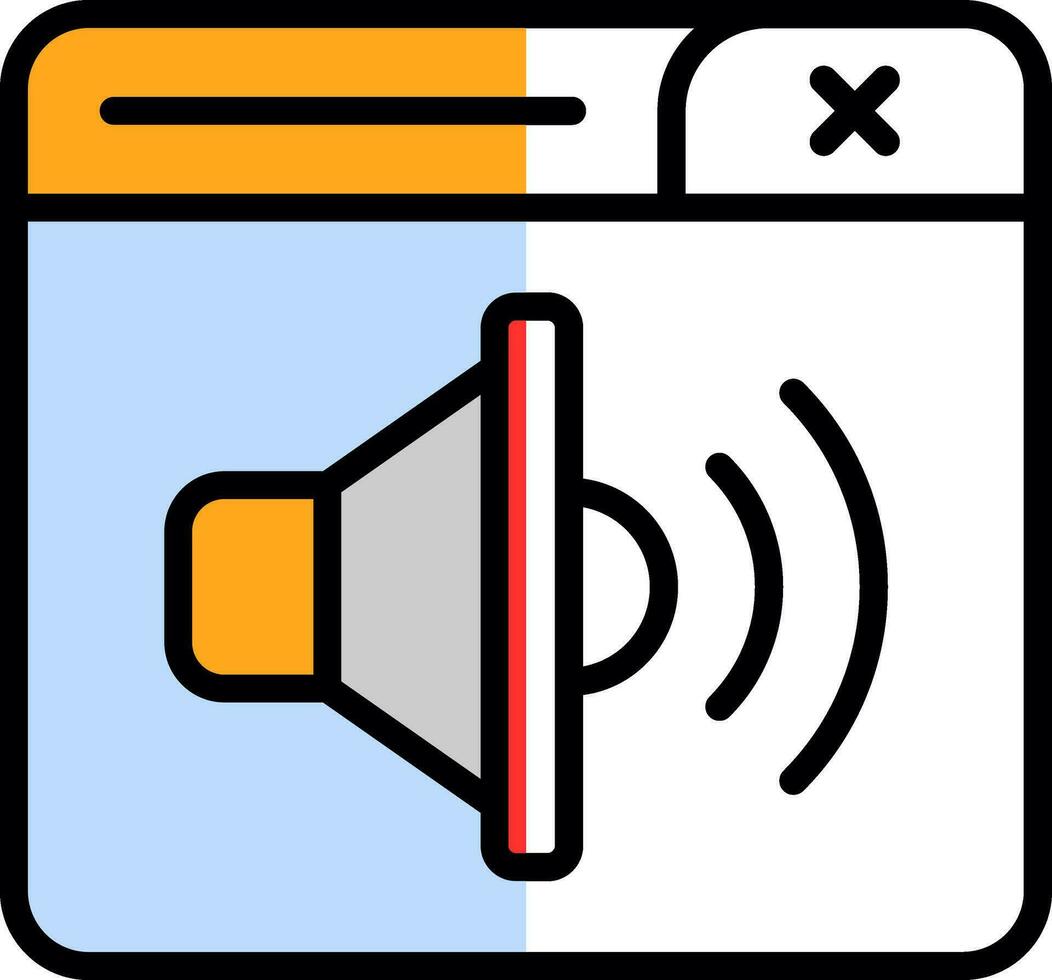 diseño de icono de vector de audio