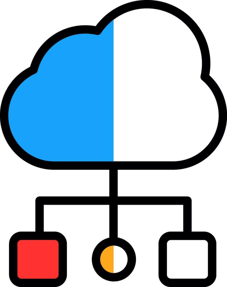 diseño de icono de vector de computación en la nube