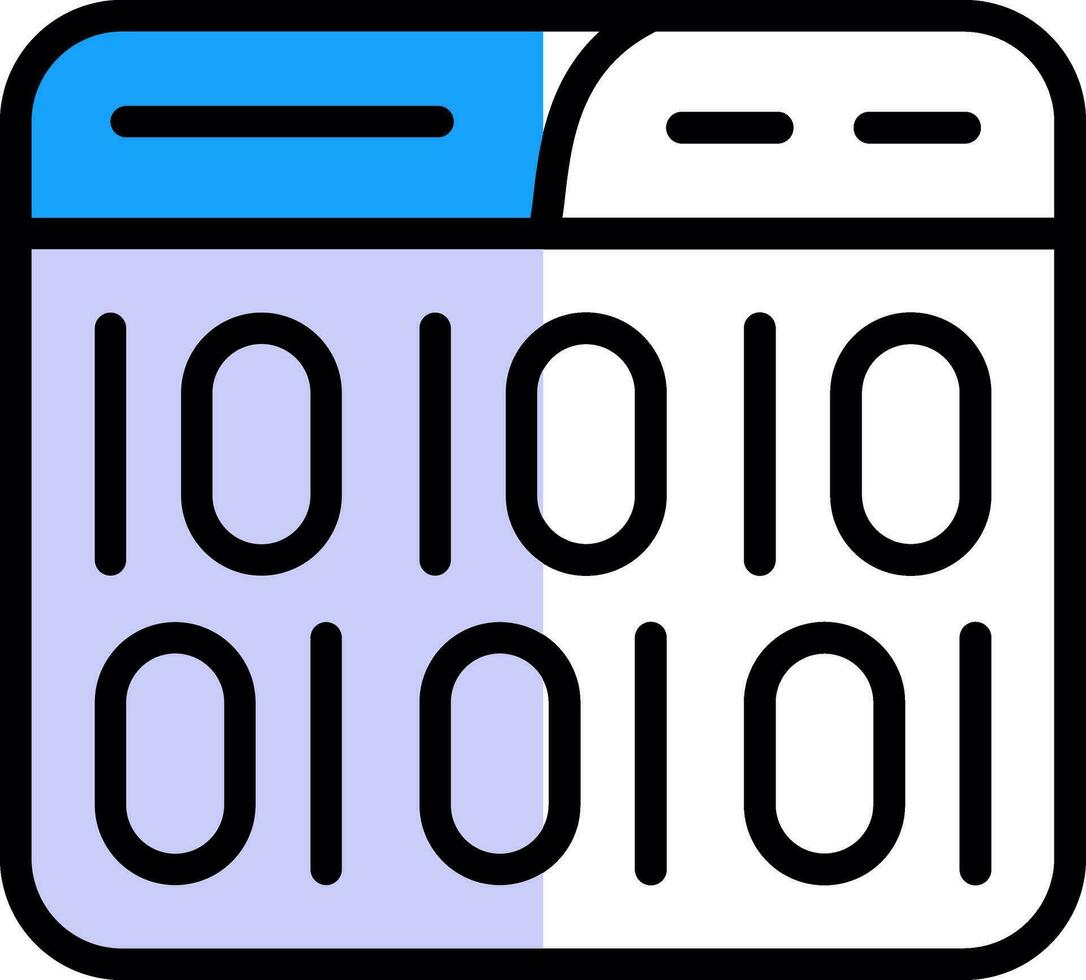 Binary Code Vector Icon Design
