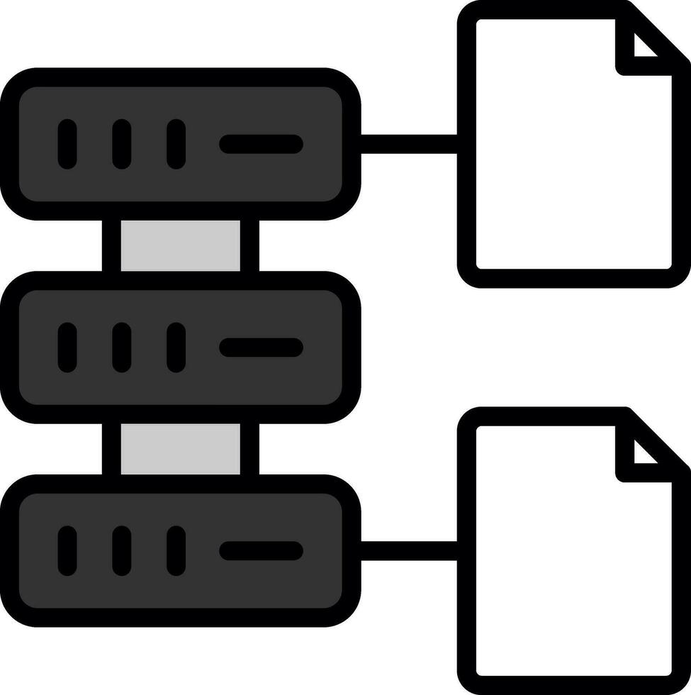 Database File Vector Icon Design