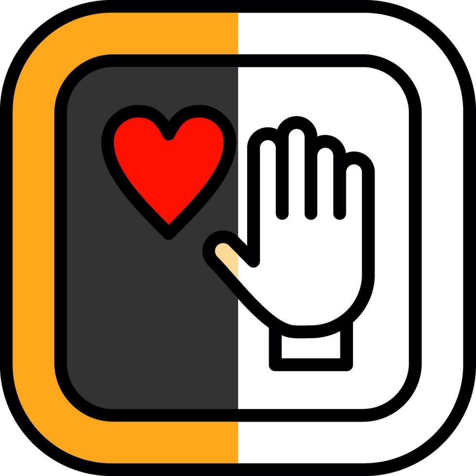 Palm Of Hand Vector Icon Design