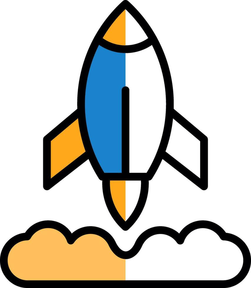 Rocket Launch Vector Icon Design