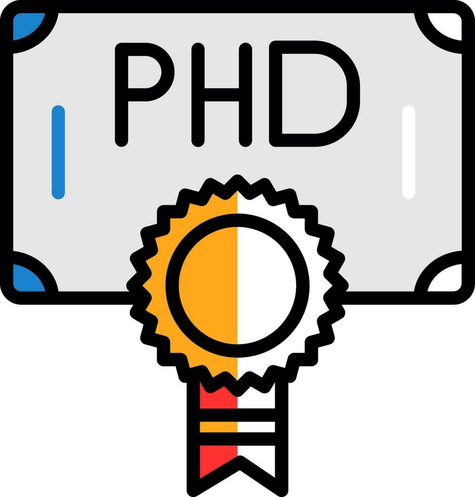 Phd Vector Icon Design