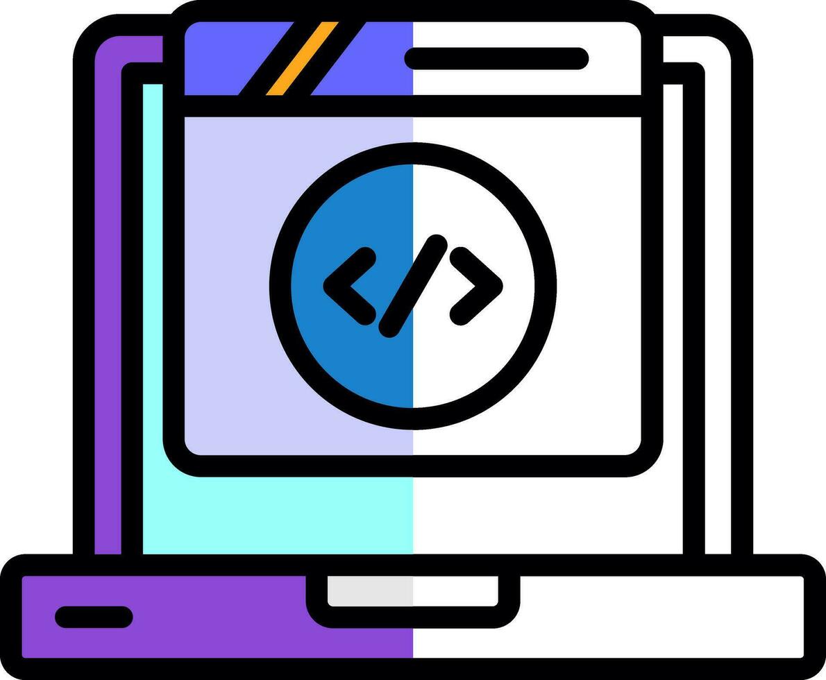 Web Coding Vector Icon Design