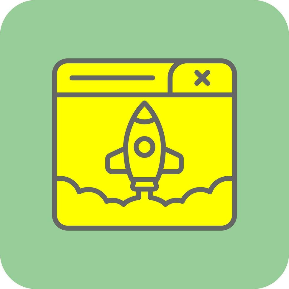 Rocket Launch Vector Icon Design