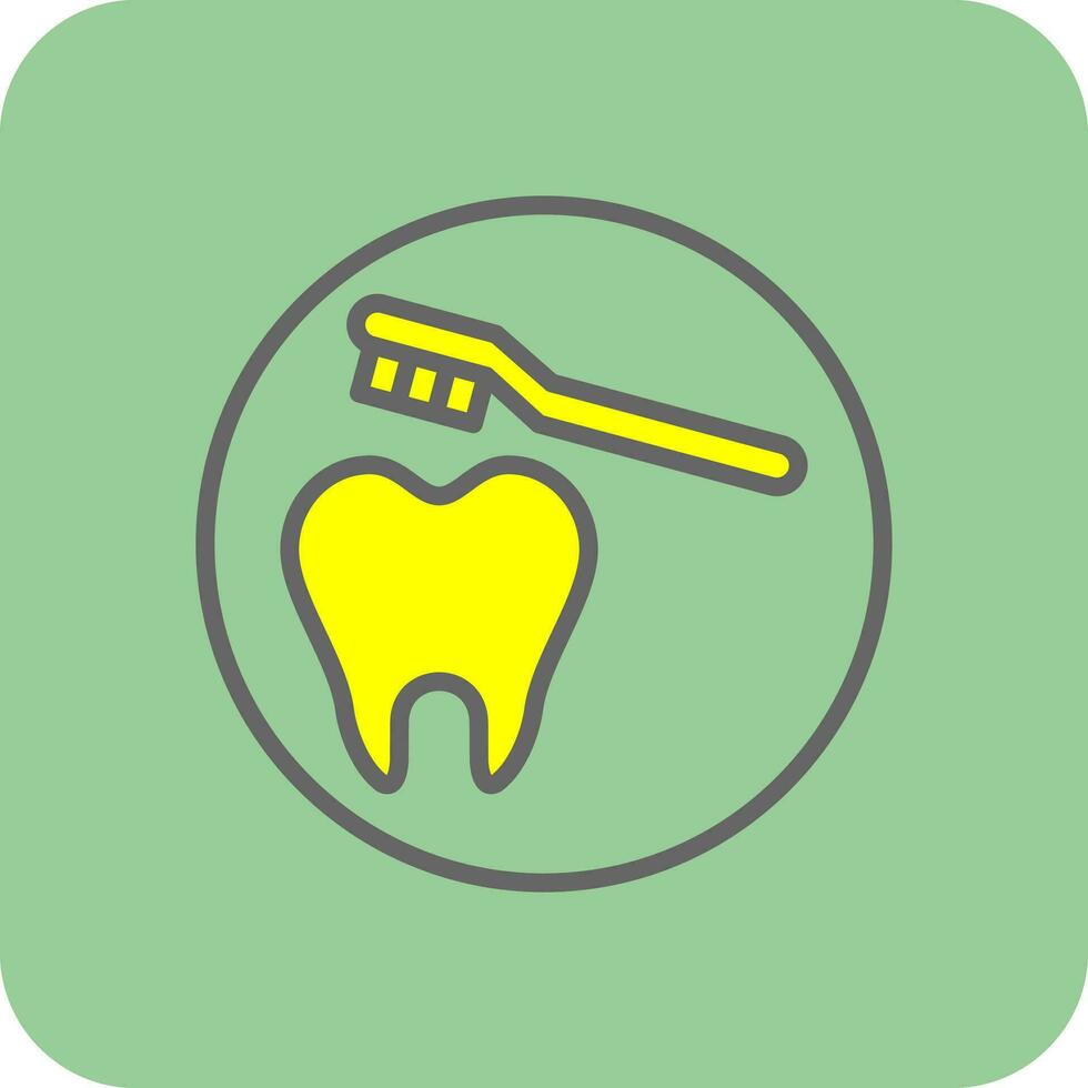 Cleaning Tooth Vector Icon Design