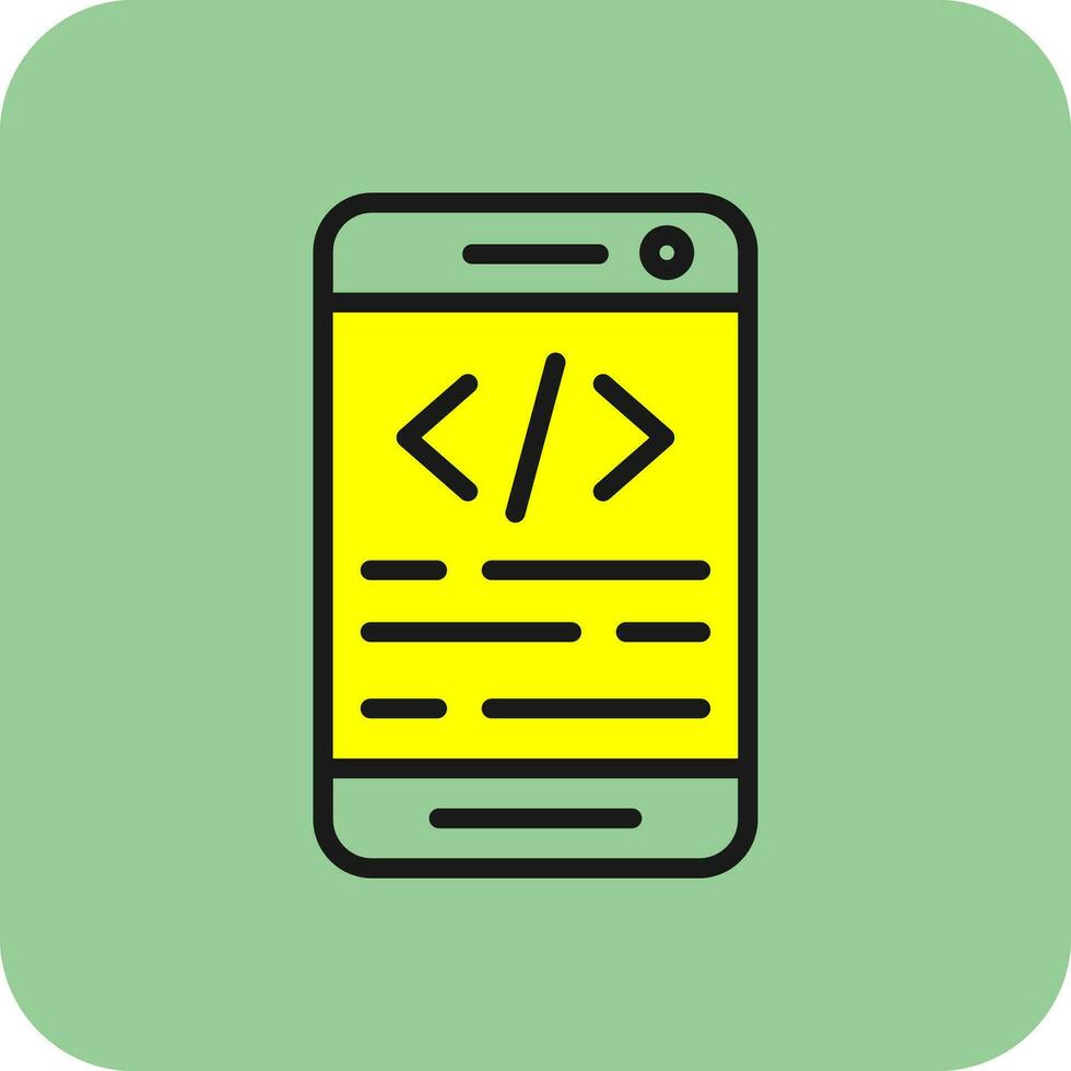 App coding Vector Icon Design