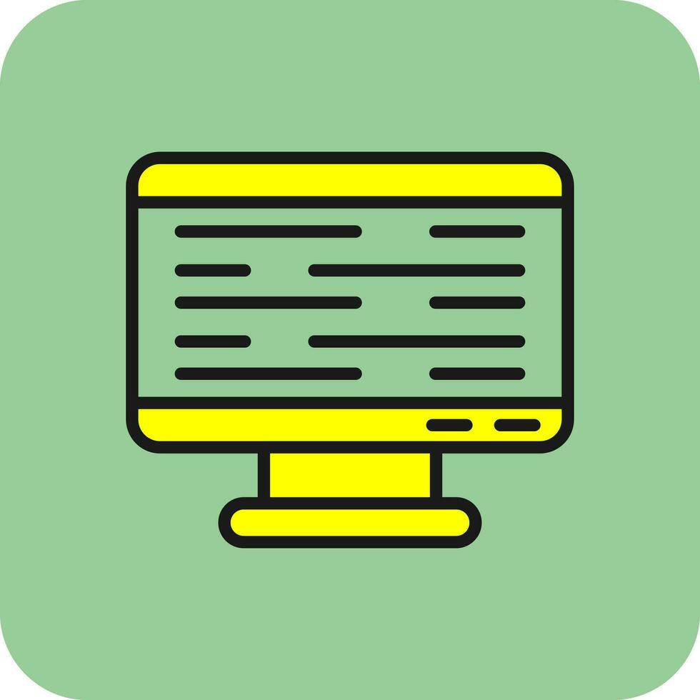 Monitor Screen Vector Icon Design