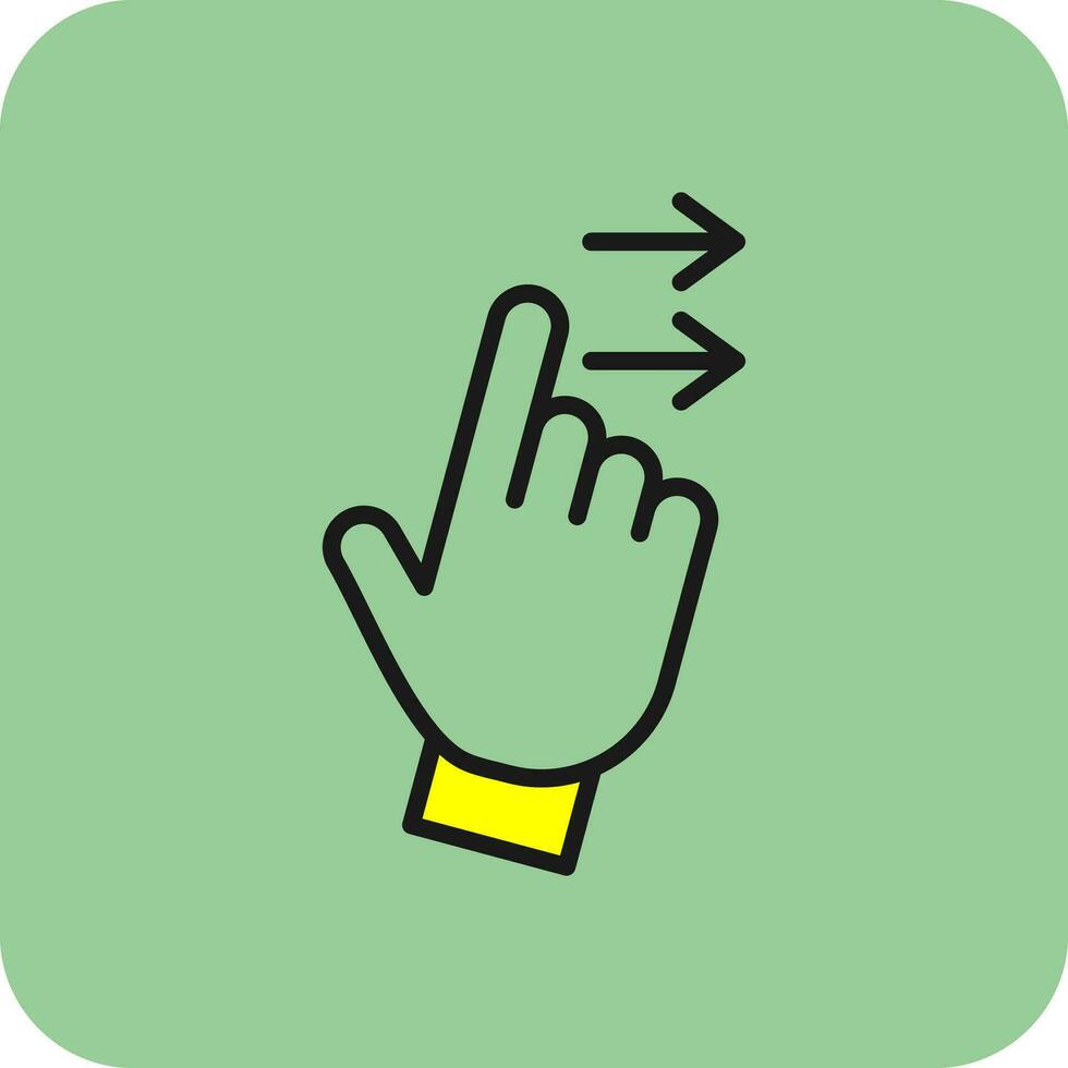 Swipe Right Vector Icon Design