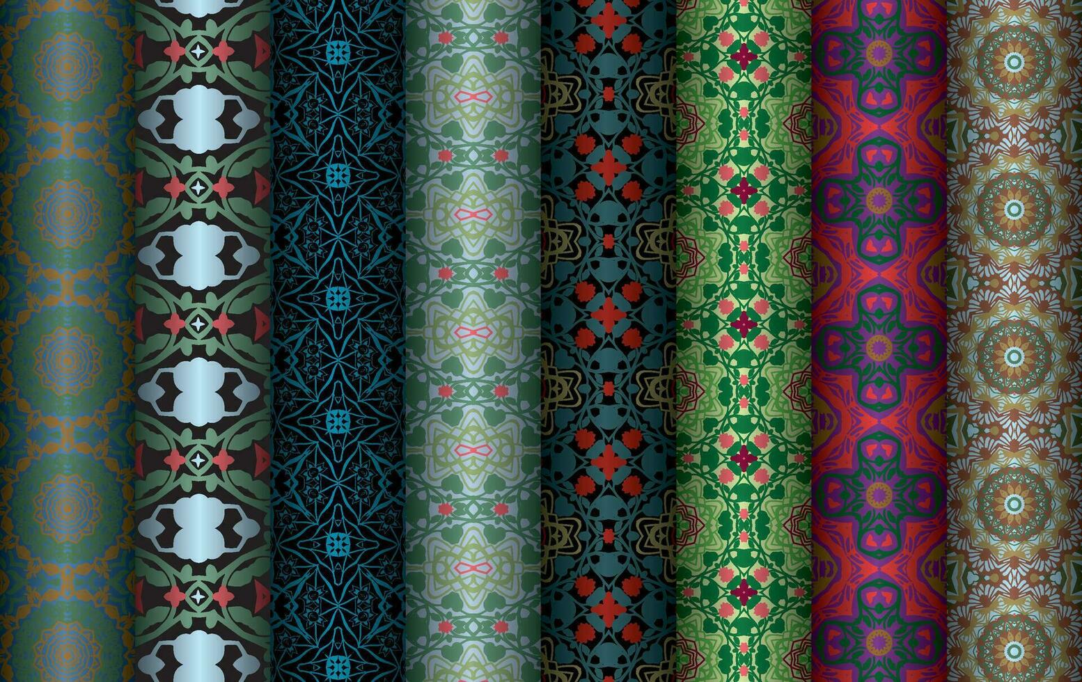 Colorful fabric design Set of Modern vintage red blue black repeated  pattern for allover print and textile industry, Collection of geometric  repeated patterns design, bundle, fabric texture background 26066506 Vector  Art at