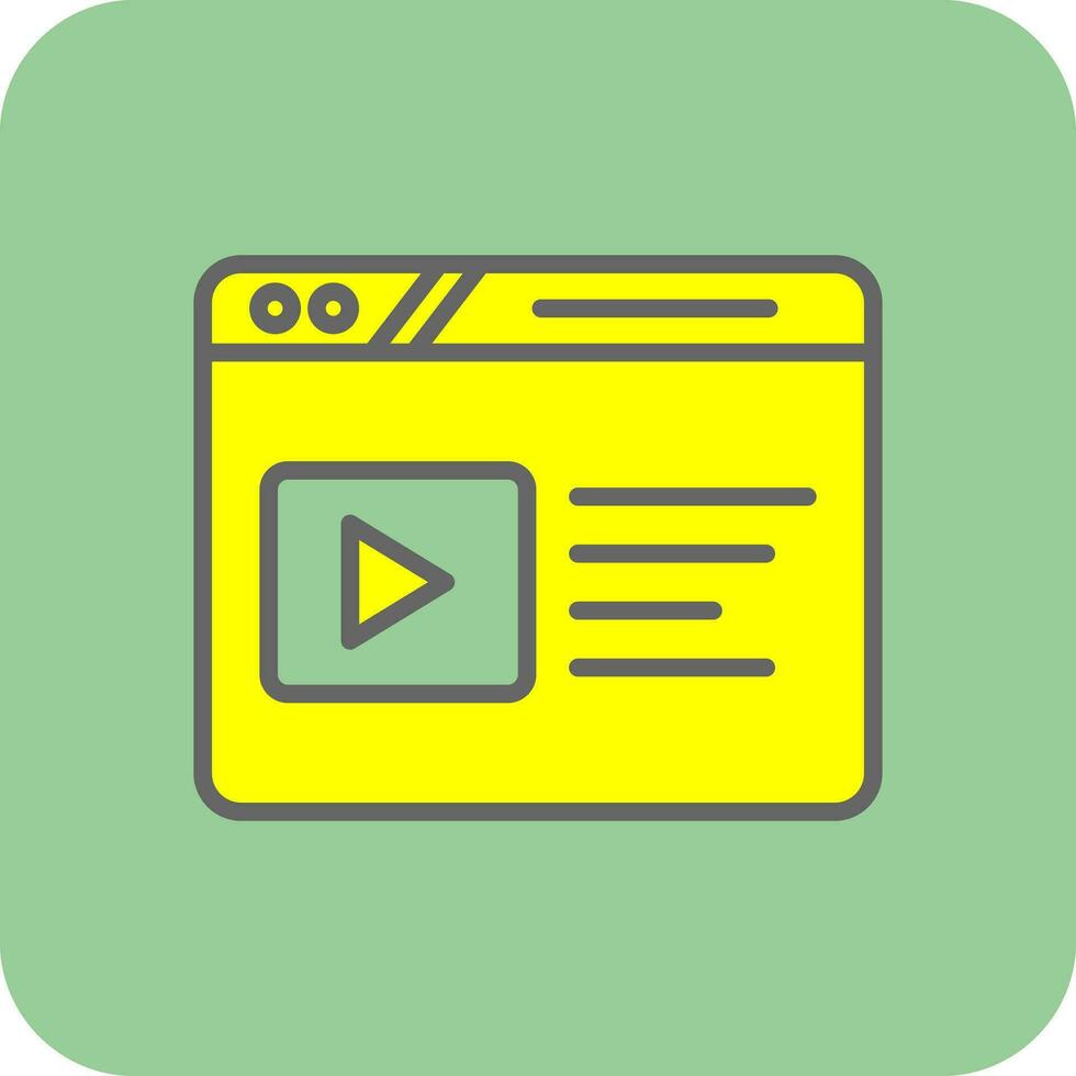Video Web Vector Icon Design