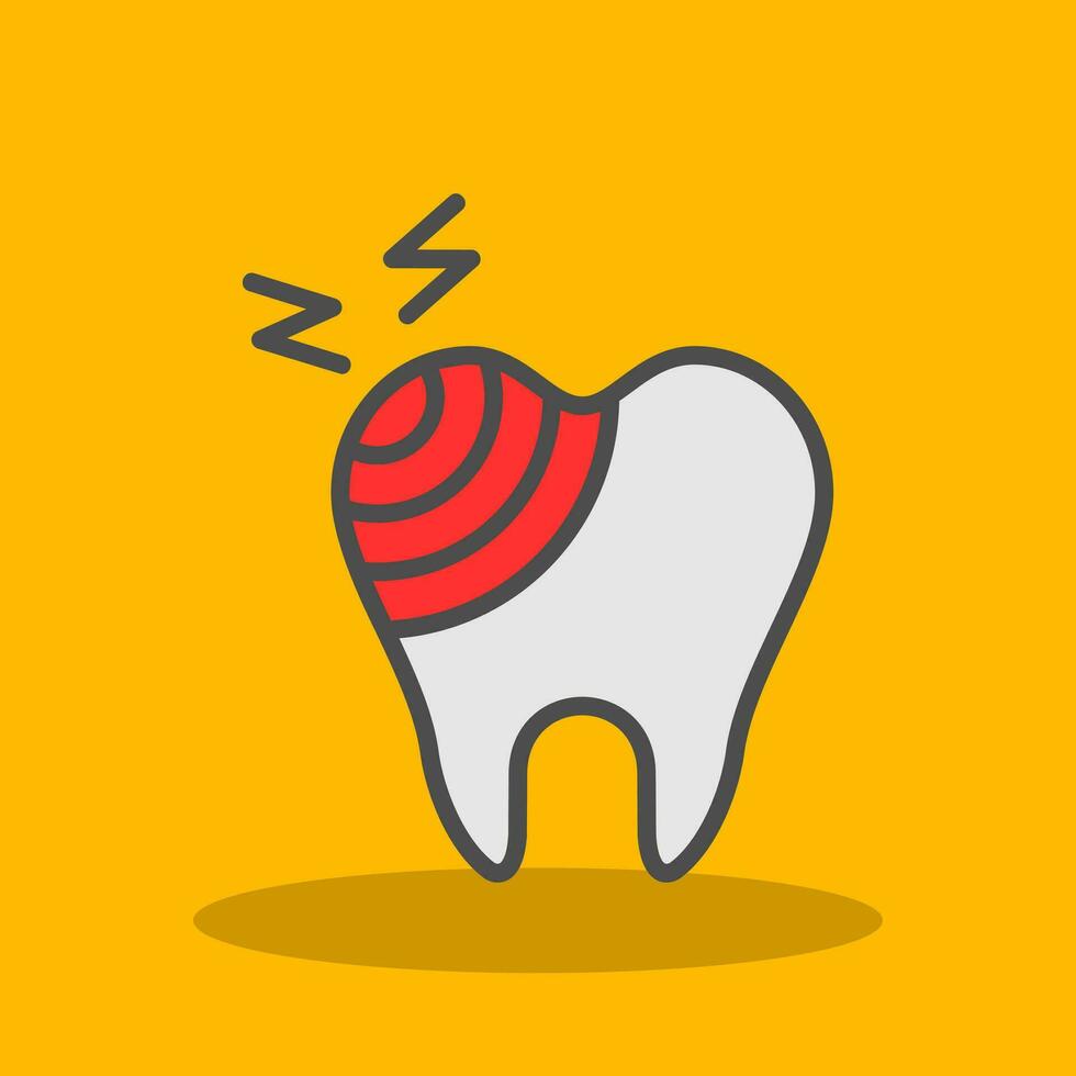 Broken Tooth Vector Icon Design