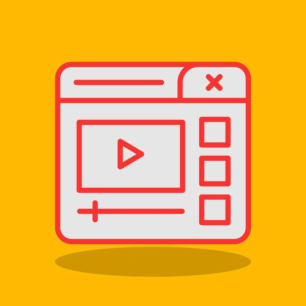 Video Player Vector Icon Design