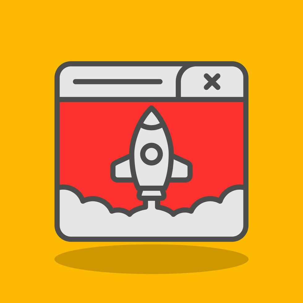 Rocket Launch Vector Icon Design