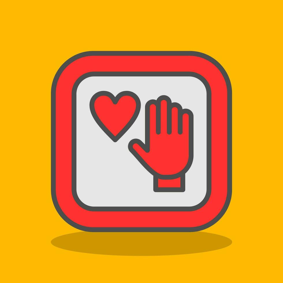 Palm Of Hand Vector Icon Design