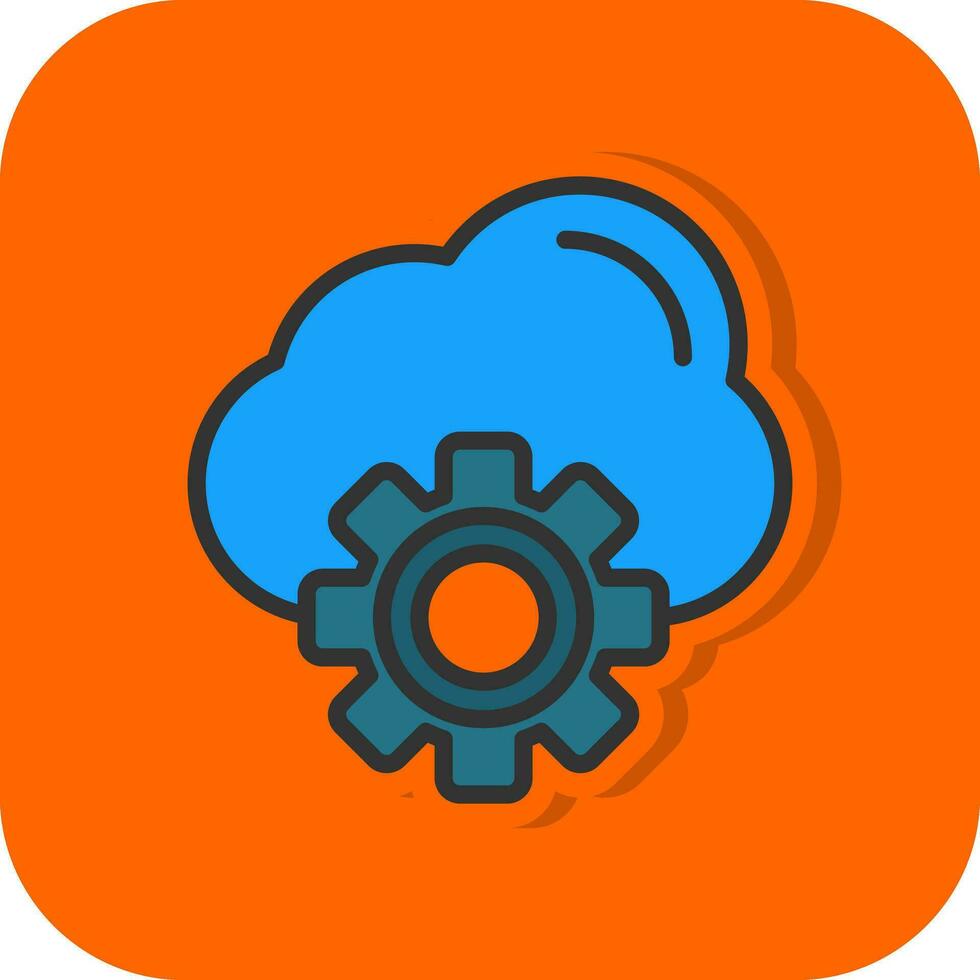 Cloud Settings Vector Icon Design