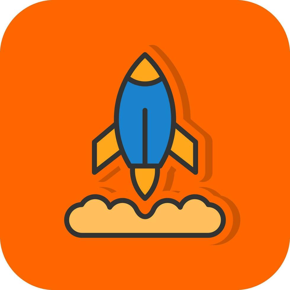 Rocket Launch Vector Icon Design