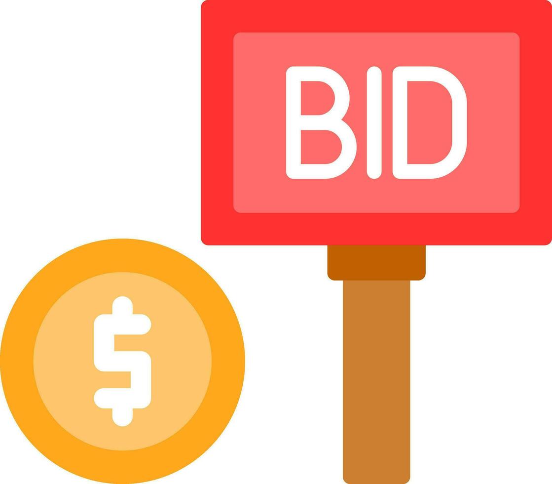 Bid Vector Icon Design
