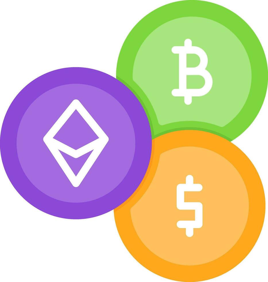 Cryptocurrency Vector Icon Design