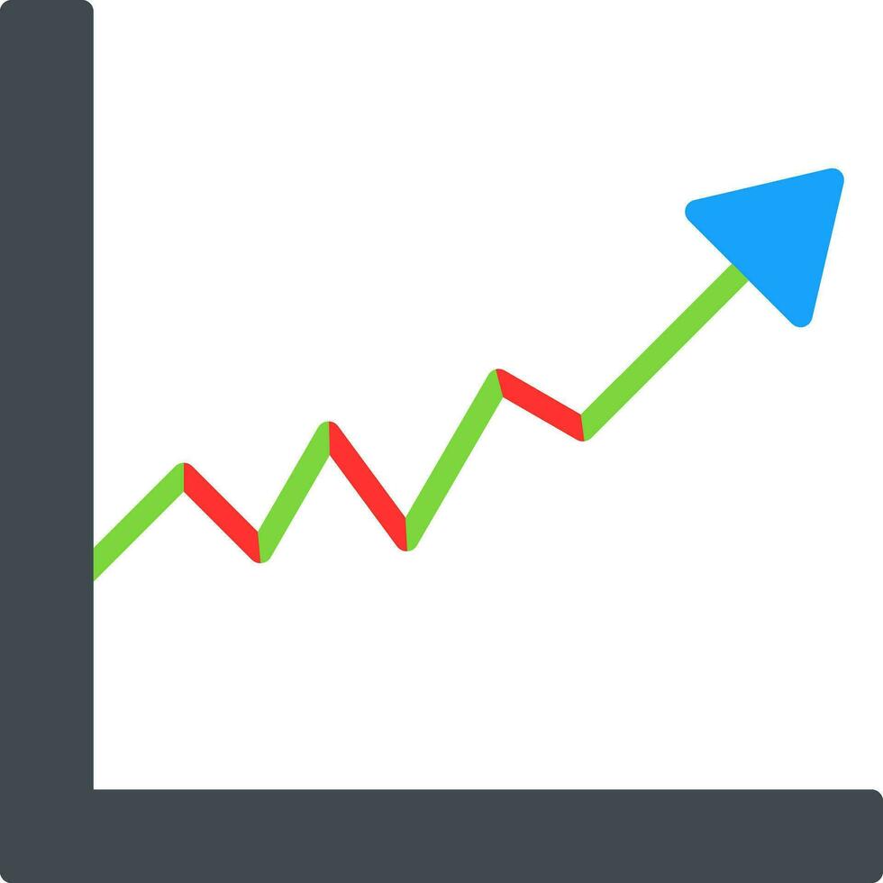 Line Graph Vector Icon Design