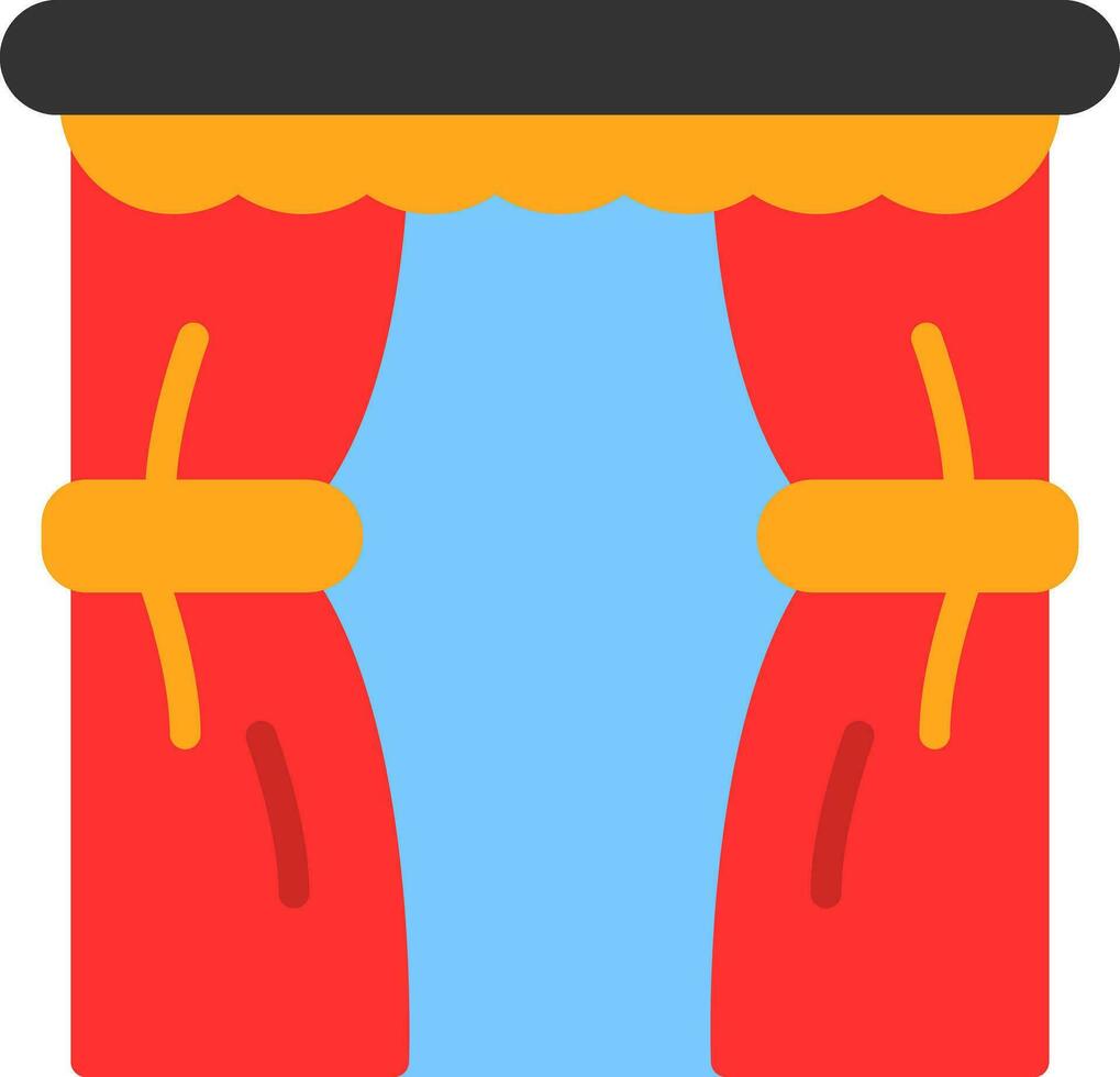 Curtains Vector Icon Design
