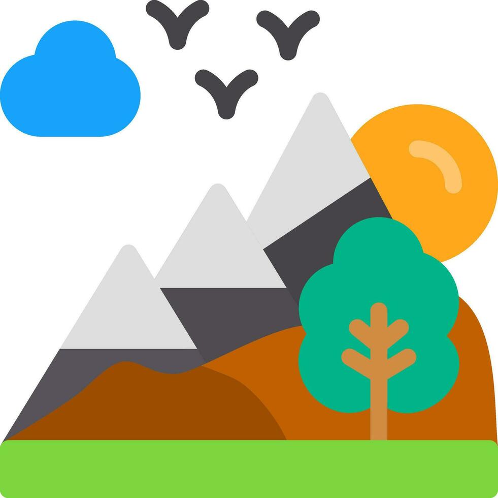 Landscape Vector Icon Design