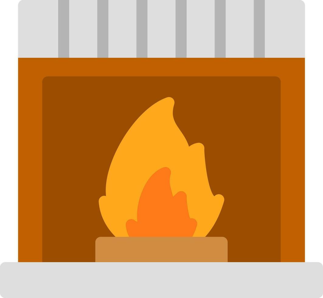 Fireplace Vector Icon Design